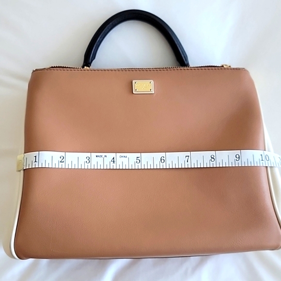 DOLCE & GABBANA Medium size two tone Tan and Mocha satchel - Picture 16 of 16
